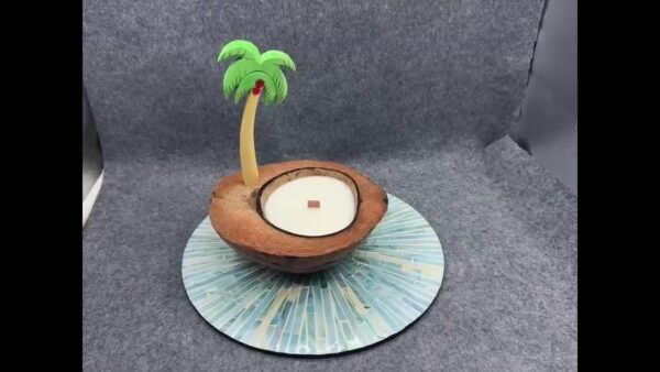 Vela Aromática de Cera de Soja en Cuenco de Coco Natural - Image 2