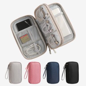 Estuche de viaje organizador para accesorios electrónicos