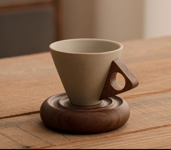 Taza Cónica de Cerámica de Gres Artesanal - Image 5