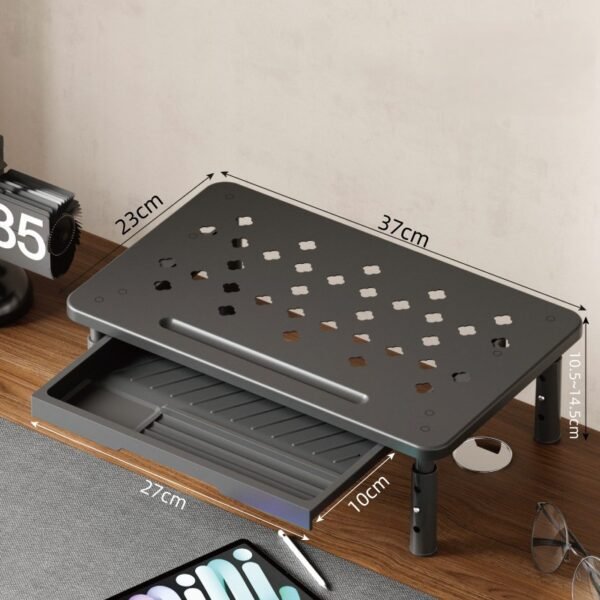 Soporte Ergonómico para Monitor con Almacenamiento Integrado
