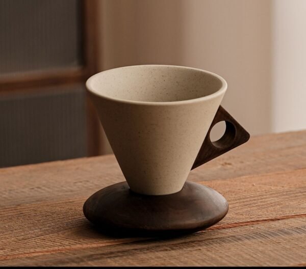 Taza Cónica de Cerámica de Gres Artesanal - Image 6